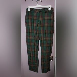 SHEIN Plaid Straight Leg Trousers